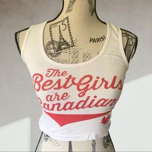 Best Girls Are Canadian crop tank top